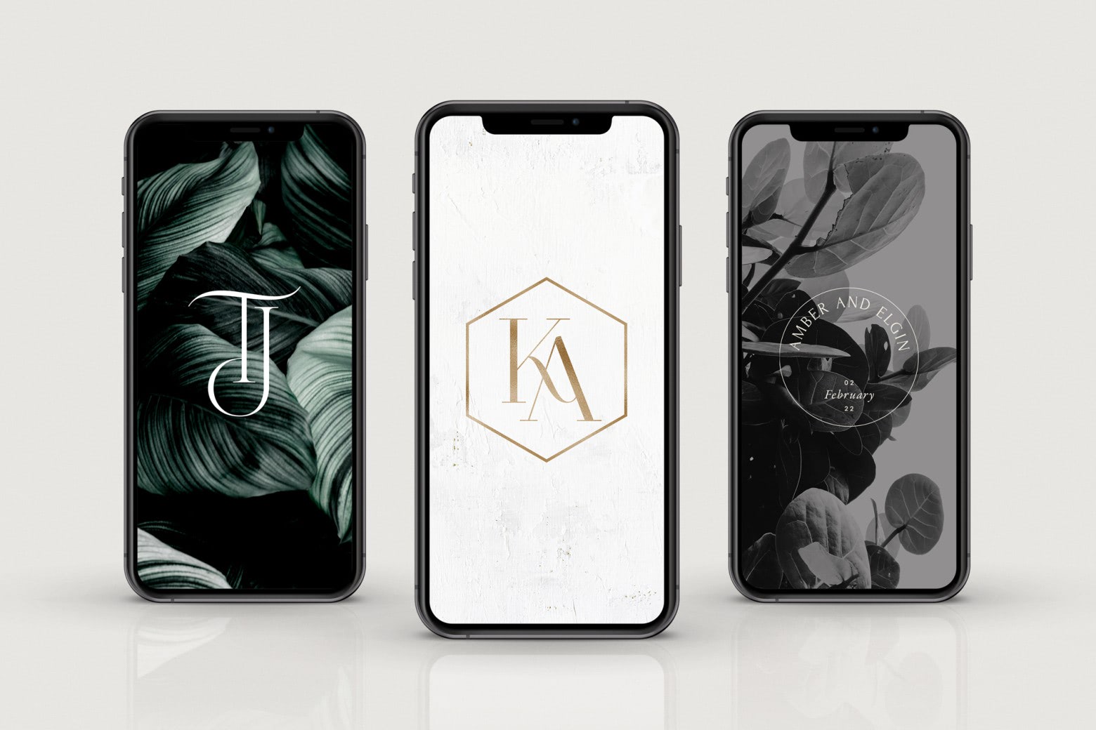 three examples of beautiful wedding websites