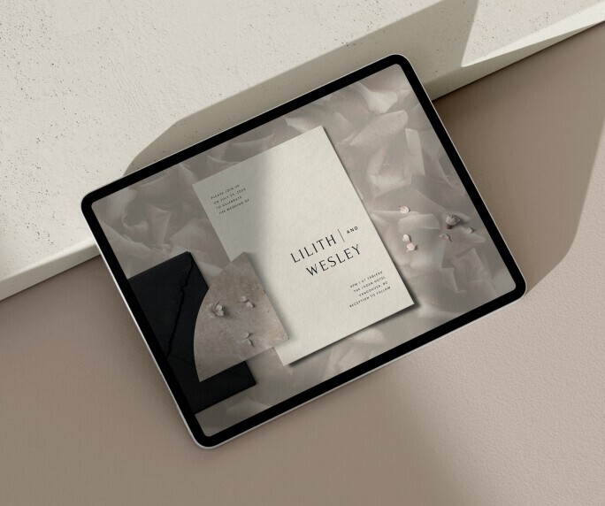 online wedding invitation maker with floral invite