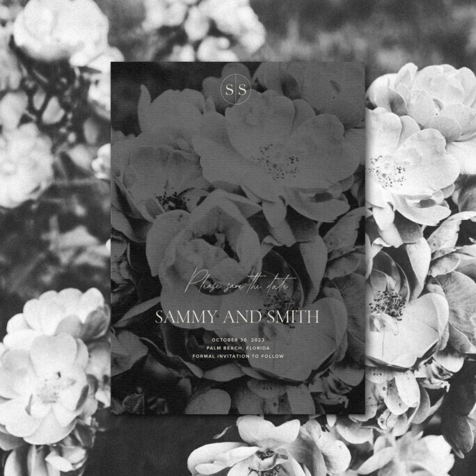 unique wedding invitation wording on a floral invite